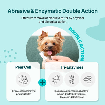 Dentimal Double Action Enzymatic Pet Toothpaste for Dogs & Cats, with Pear Stone Cells to Clean Teeth, Remove Plaque & Tartar, Freshens Breath, Gum Care, Safe for Puppies and Kittens, 2 fl oz
