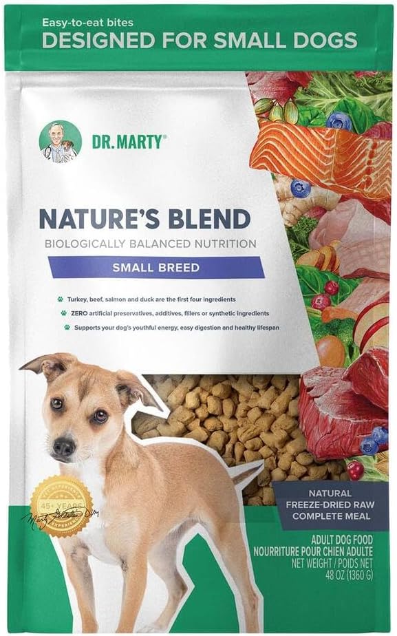 Dr. Marty Nature's Blend Adult Small Breed Freeze-Dried Raw Dog Food 48 oz