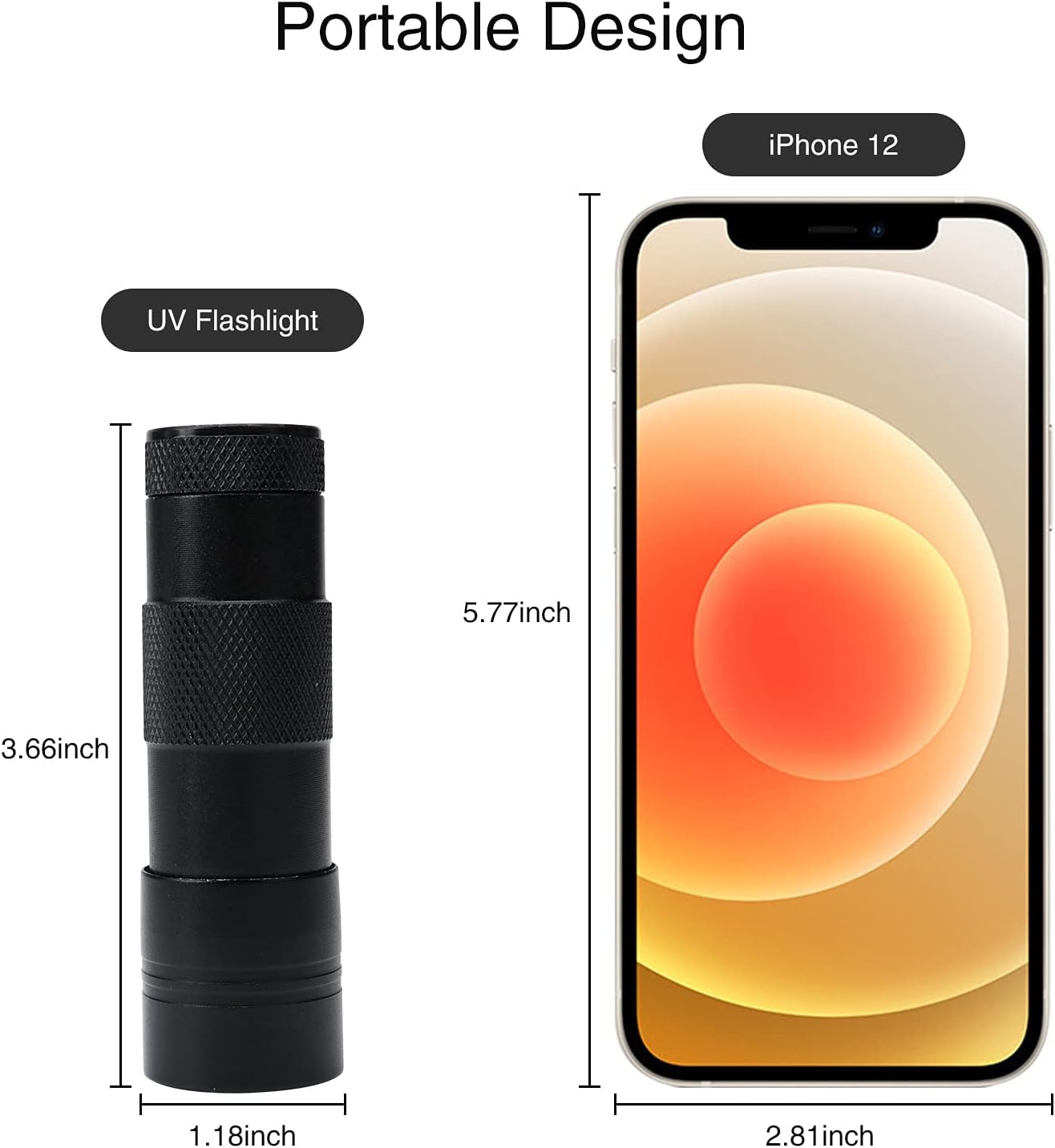 COSOOS 2 Pack UV Flashlight, 12 LED Handheld Blacklight Flashlight 395nm Mini Light Torch Detector for Dog Pet Urine Stains, Bed Bugs and Scorpions. (Batteries not Included)