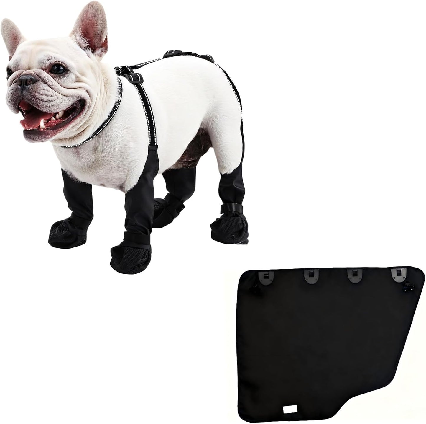 Waterproof Dog Boots for Small/Medium Dogs + 2 Packs Dog Car Travel Accessories