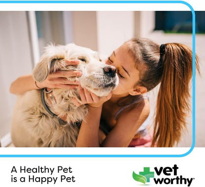 Vet Worthy Wild Alaskan Salmon Oil Blend for Dogs - Dog Supplement to Support Healthy Skin and Beautiful Coat - Fish Oil Supplement with EPA, DHA, and Omega 3 Fatty Acids - Salmon Flavor, 8oz