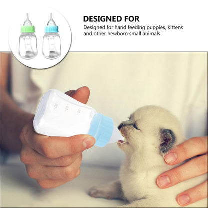 Mipcase Puppy Bottles for Nursing Set 2-Pack 4Oz Feeding Bottles with Precise Scale for Hand-Feeding Puppies and Kittens Lightweight Pet Nursing Supplies