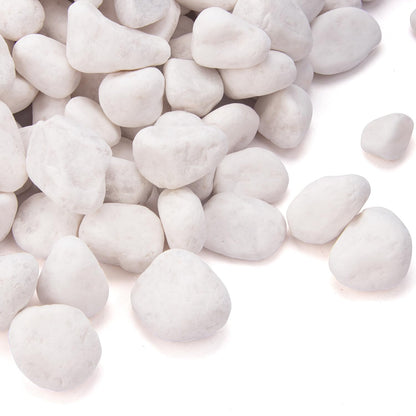 18 Pounds Decorative Pebbles, White Stones, White River Rock, Natural Aquarium Gravel, Garden Decor Rocks