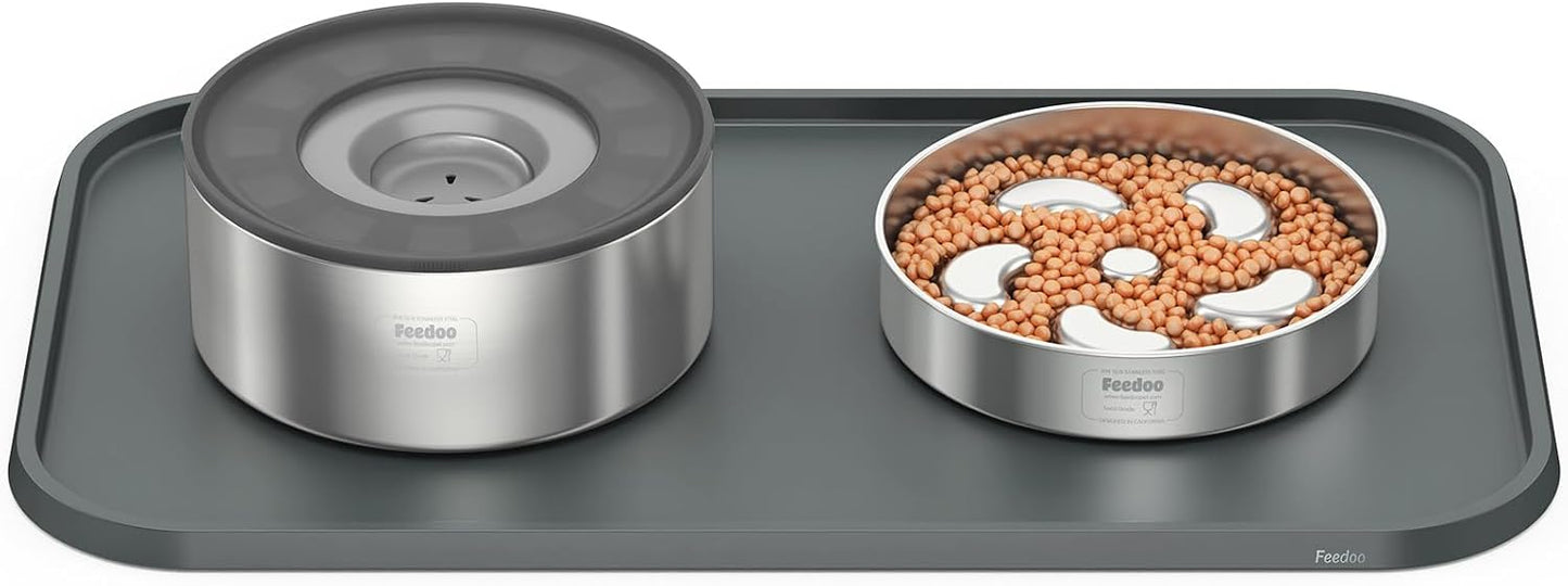 Slow Feeder + Water Bowl + Food Mat Sets
