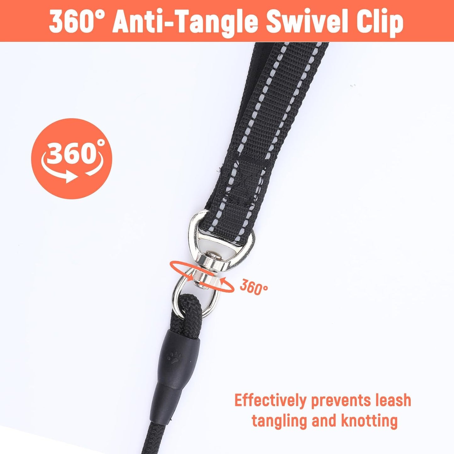 78 Inch Slip Lead Heavy Duty Dog Leash - No Pull Training Leash - Nylon Dog Slip Lead with Adjustable Loop for Small Medium Dogs