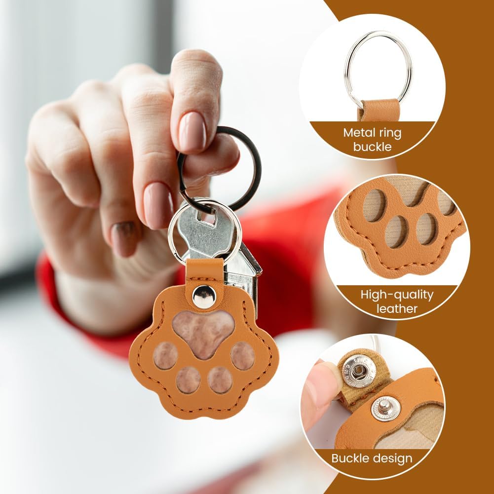 Pet Memorial Picture Frame with Collar Display Holder, Hair Collector Keychain, Remembrance Keepsake Frame for Dogs and Cats, Sympathy Gift for Pet Lovers