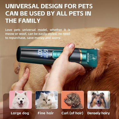Pet Clippers for Matted Hair Cordless Cat Paw Trimmer for Grooming Low Noise Cat Shaver Thick Grooming Clippers for Long Hair Cats