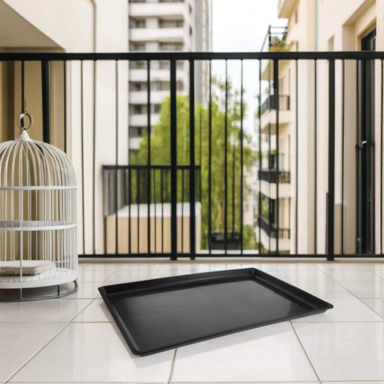 Replacement Dog Crate Pan Thick Plastic Cage Bottom Tray Leakproof Pet Tray for Bird Cage Rabbit Litter Box Indoor Waste Management 19.5X13.4 Inch