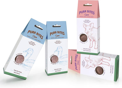 OPET Freeze Dried Cat & Dog Treats,Single Ingredient High Protein Grain Free Crunchy Cat Treats,Healthy Training Treats (4 Pack, Duck & Pork)