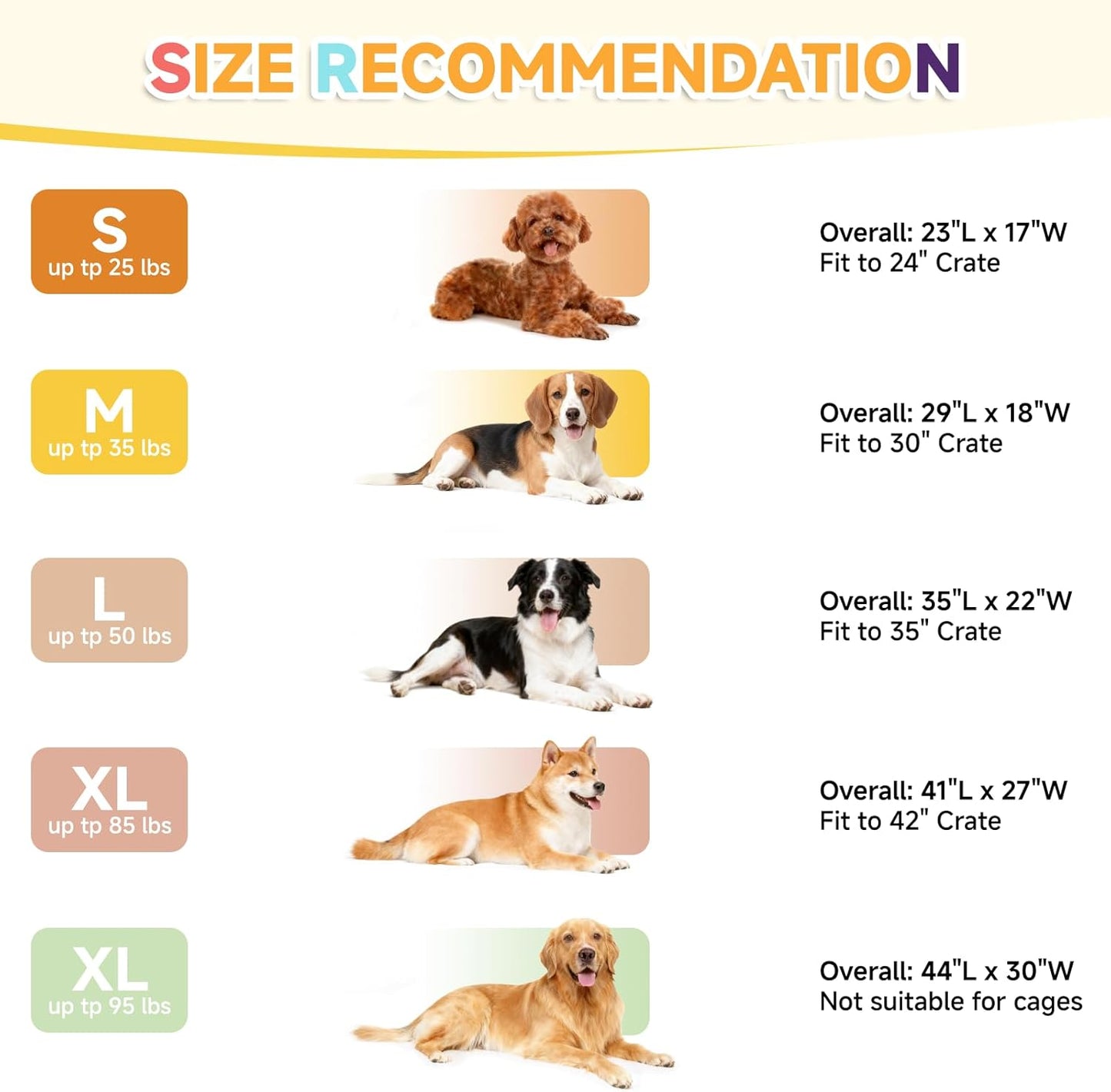 Waterproof Dog Bed for Crate - Outdoor Crate Pad for Small Medium Dogs, Orthopedic Egg Crate Foam, Anti-Slip, Reversible & Washable Cover, 29" x 18", Gray