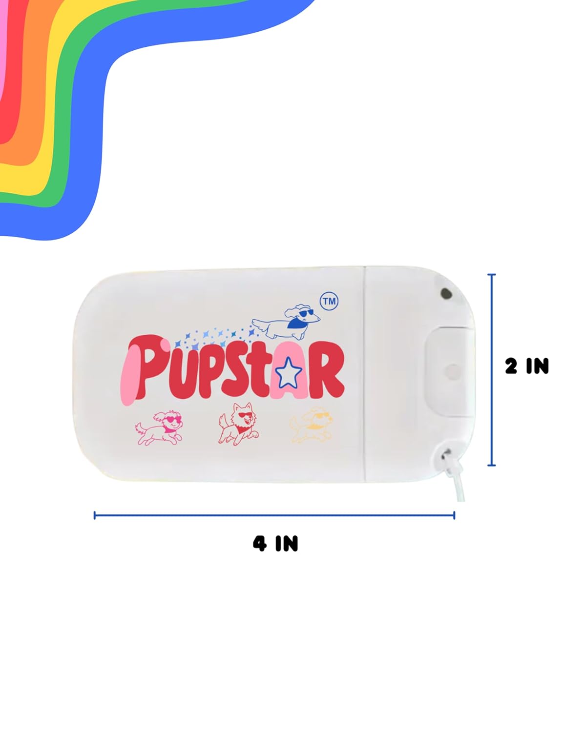 PUPSTAR Pet Perfume To-Go, 1 oz, Sandalwood & Fresh Linen Fragrance, Sparkly Finish, Convenient Lanyard, Long-Lasting, Vet Approved, Hypoallergenic, Alcohol-Free, Dog Deodorizer