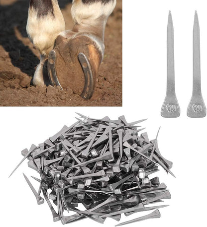 Horseshoe Nails, Stainless Steel Horseshoe Tools, Horse Tool Equipment Accessories for Horse Training Equestrian Sports