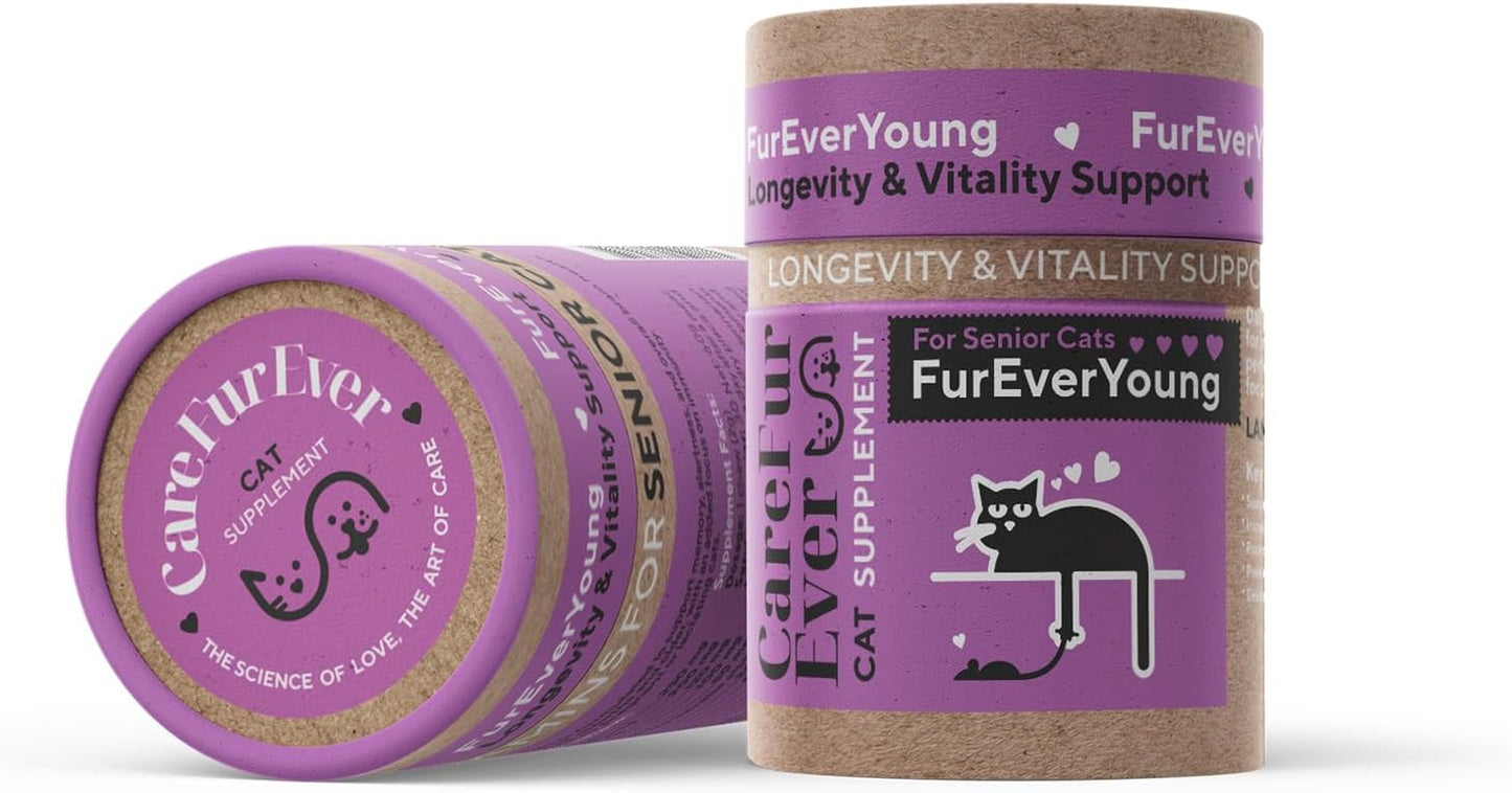 Vitamin Treats for Senior Cats: Vision & Brain Function, Longevity & Overall Vitality, Immune Health for Aging Cats. Enriched with Breakthrough Active Ingredients (30 Days Supply)