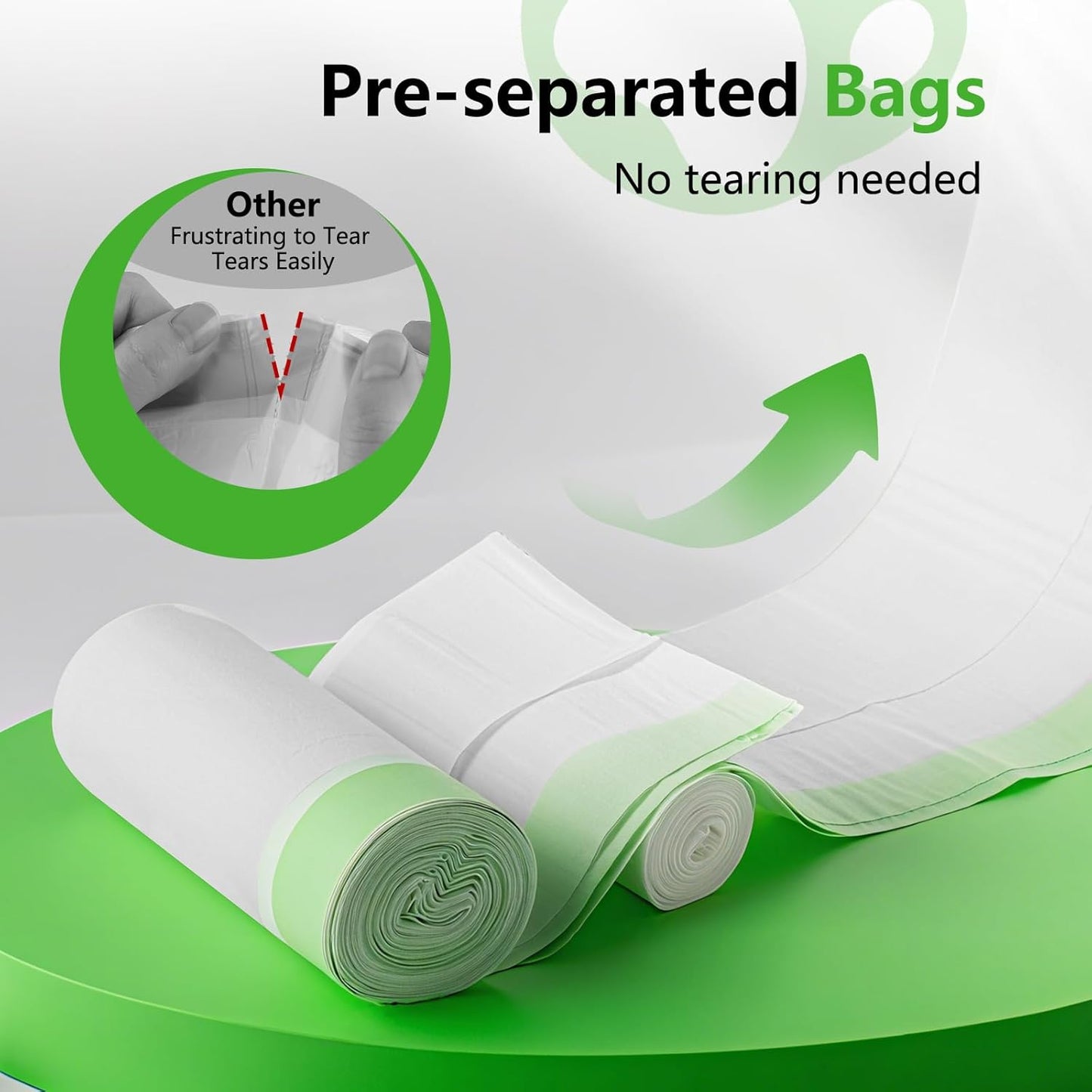 45 Count Cat Litter Box Liners Automatic for Litter Box Robot 4 and 3, Self-cleaning Waste Drawer Liners refill with Drawstring hick Heavy Duty 10-12 Gallons of Capacity, Transparent