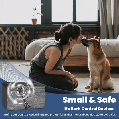 Dog Barking Control Devices,Anti Barking Device，50FT Dog Barking Control Devices，Auto Dog Barking Control Devices with 3 Modes, Bark Deterrent Neighbors Dog Silencer Outdoor and Indoor-Black