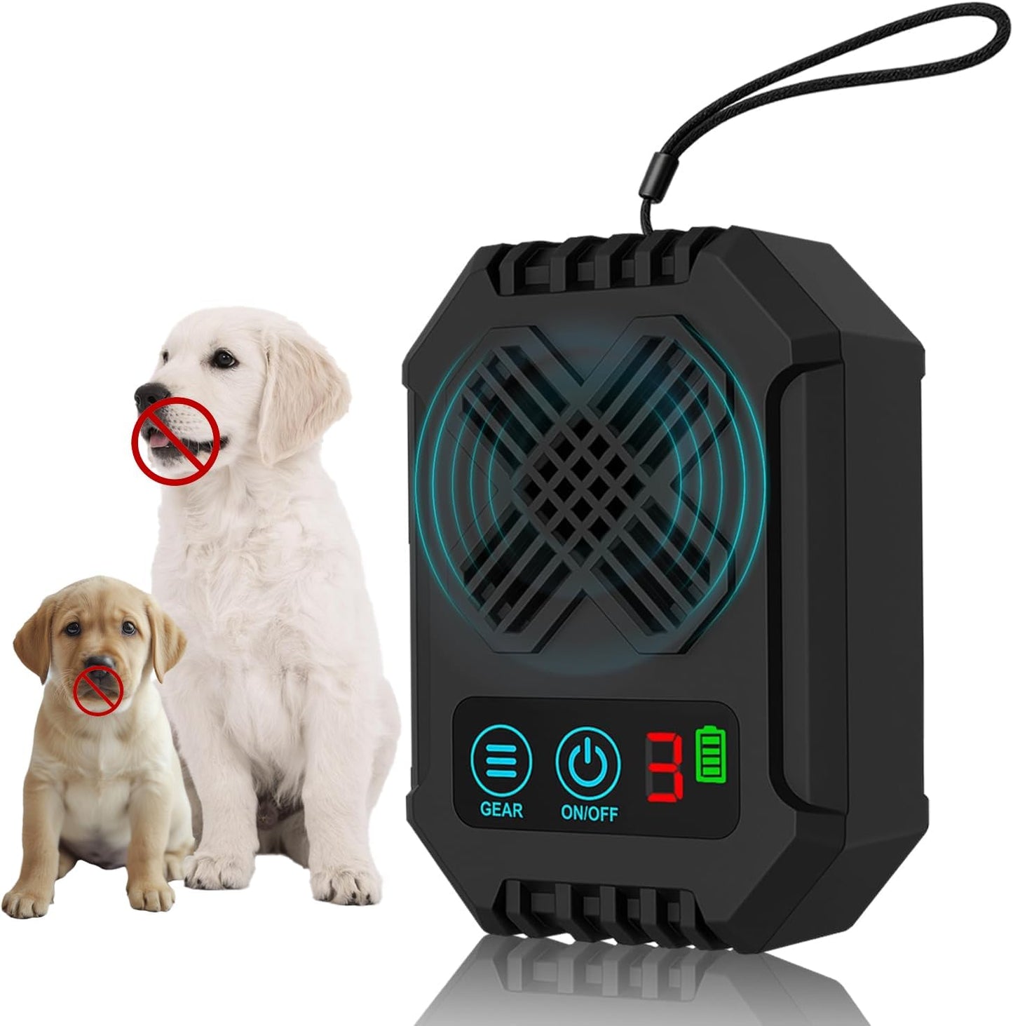 Anti Barking Devices, Dog Bark Deterrent Device 3 Adjustable Modes, Ultrasonic Dog Bark - Rechargeable Long Range 50FT Dogs Barking Control Devices for Indoor Outdoor