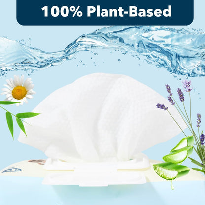 Dog-Wipes-for Paws and Butt - 8" x 8" Hypoallergenic, Hydrating Pet Grooming Wipes for Dogs Cats Cleaning Deodorizing (Lavender, 100 Count)