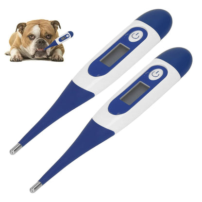 2Pcs Digital Pet Thermometer, Fast and Accurate Measurements in 20 Seconds, Waterproof, Suitable, Dogs, Horses, Veterinarian