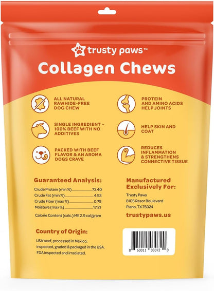 Beef Collagen Sticks for Dogs - One Ingredient Collagen Chews - Collagen Treats - Made in USA Collagen Dog Chews (TP-Collagen-10ct)