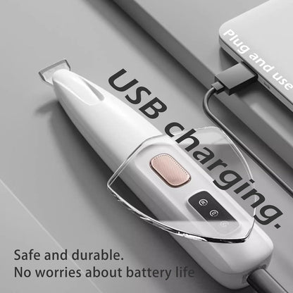 Pet Trimmer, Electric Multifunctional Pet Hair Clippers, Waterproof Rechargeable Shaver with LED Light, Low Noise Trimmer for Paws Eyes Ears Face Buttocks for Large/Small Dogs and Cats