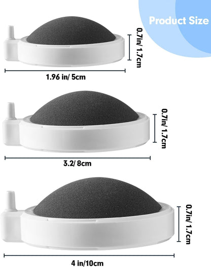 Air Stone for Aquarium Fish Tank Bubbler, 3.2 Inch Nano Air Bubble Stone Aerator Accessories Bubbler for Fish Tank Air Pump Hydroponics