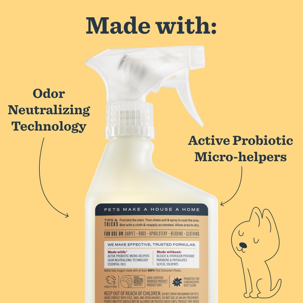 Mrs. MEYER'S CLEAN DAY Pet Stain & Odor Fighter, Orange Blossom Scent, 16oz