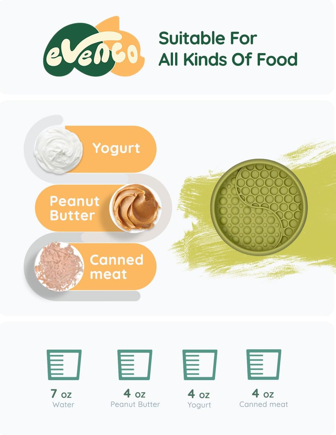 Slow Feeder Bowl Bundle: Green Frozen Lick Mat (6.0" x 1.0") + Green Starry Sky Feeder (5.3" x 3.7"), Freeze-Friendly Lick Bowl with Suction Cups for Enrichment and Anxiety Relief