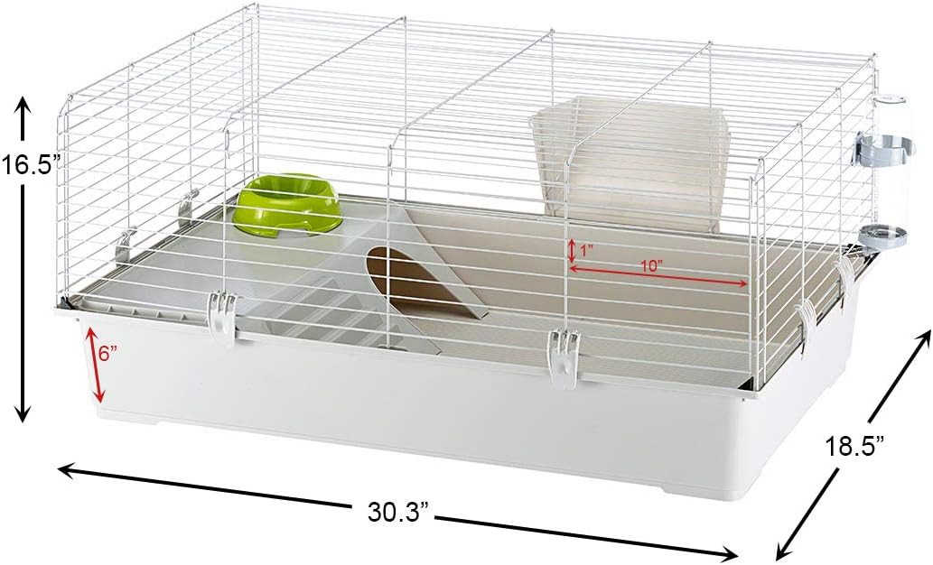 Ferplast Cavie Guinea Pig Cage & Rabbit Cage | Pet Cage Includes All Accessories to Get You Started & a 1-Year Warranty