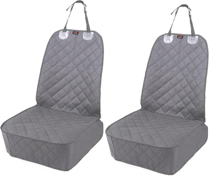 HONEST OUTFITTERS Dog Car Seat Cover 2 Pack, Waterproof Front Seat Car Cover for Cars, Trucks, and Suvs, Pet Front Cover for Cars, Nonslip Dog Seat Cover Grey