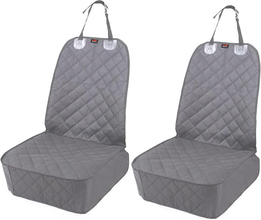 HONEST OUTFITTERS Dog Car Seat Cover 2 Pack, Waterproof Front Seat Car Cover for Cars, Trucks, and Suvs, Pet Front Cover for Cars, Nonslip Dog Seat Cover Grey
