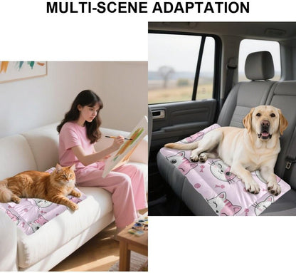 Comfy Dog Crate Mat with Anti-Slip Bottom, Cute Cats Dog Pillow Crate Pads Folding Bed Ultra Soft Cat Bed Mat for Indoor& Outdoor Sofa Cars, Machine Washable 24 X 18 Inch