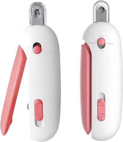 Pets Nail Clippers and Trimmers for Indoor Cats & Small Animals, Safety Lock and Nail File, Nail Trimmer & Claw Scissors for Home Grooming - Professional Grooming Tool for Pets (Pink)