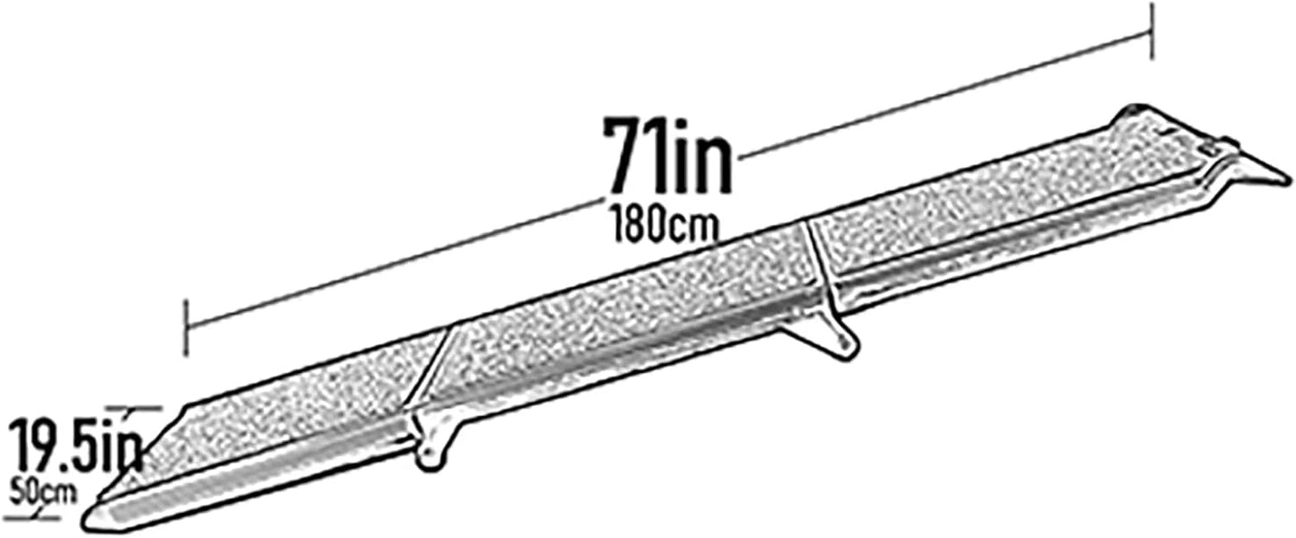 Pet Gear Tri-Fold Portable Pet Ramp for Dogs and Cats, 71" Long, Extra Wide, Holds up to 200lbs, Patented Design, Compact/Easy Fold with Safety Tether, Safety Yellow