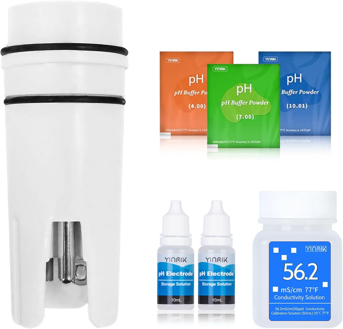YINMIK Aquarium pH Salt Meter & Replaceable pH Probe Kits