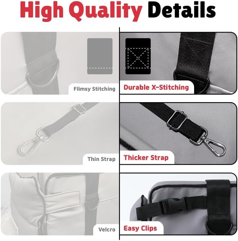 Center Console Car Seat for Small Dogs and Cats up to 11 lbs - Armrest Pet car seat, Waterproof Cat and Dog Booster Seat and Bed for Car, Essential Travel Carrier for Cats and Dogs