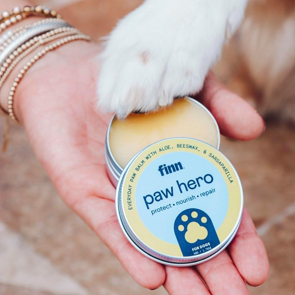 Finn Paw Hero | Natural Revitalizing Dog Paw Balm | Protect, Nourish & Repair from Wear, Damage & Dryness - 1.75 oz