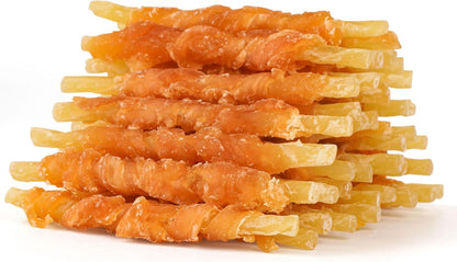 MON2SUN Rawhide Free Dog Treats Chicken Wrapped Cod Sticks for Small Dogs Healthy Training Treats Soft Snacks (14.11 Ounce -Pack of 1)