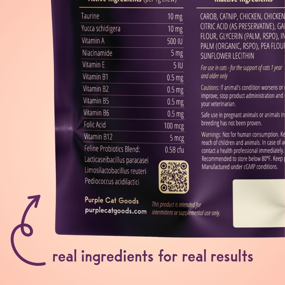 Feline Biome: Premium Cat & Kitten Probiotic – Gut Health, Diarrhea Relief & Immune Support – Natural & Organic Ingredients – 60 Soft Chews with Real Chicken and Chicken Liver