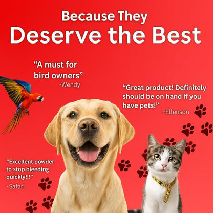 Styptic Powder for Dogs, Cats, and Birds (2 oz) by Evo Dyne | Fast-Acting Blood Stop for Pets | Quick Stop Bleeding Powder for Dog Nail Clipping, Grooming, Cuts and More (1-Pack)