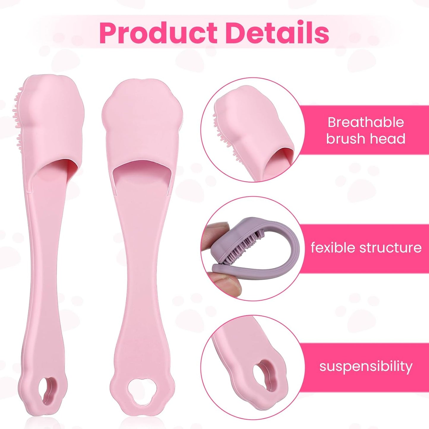 8 Pack Silicone Dog & Cat Finger Toothbrush Kit, Food Grade Toothbrush for Dog, Safe, Non-Toxic, Easy Teeth Cleaning, Prevents Bad Breath & Oral Inflammation