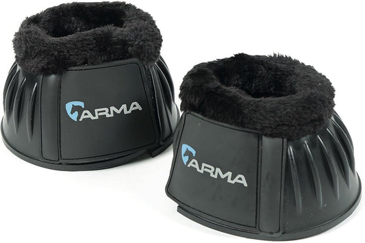 Shires ARMA Fleece Trim Bell Boot (Black, Full)