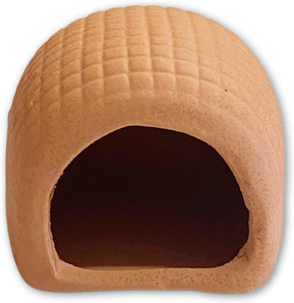 Ceramic Aquarium Ornament Decor Fish Hide for Fresh or Saltwater Aquariums - Hide/Hut/Cave (3" x 2.25" x 2")