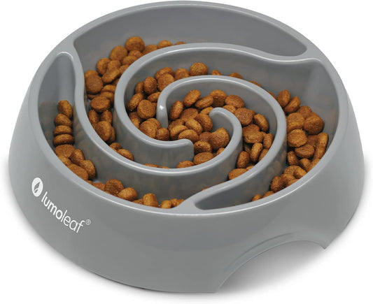 LumoLeaf Large Slow Feeder Dog Bowl (4 Cups) – Anti-Slip, Safe & Non-Toxic, Durable Melamine – Promotes Healthy Eating, Reduces Bloating – Ideal for Medium & Large Dogs