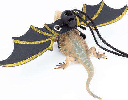 Retractable Bearded Dragon Leash with Dinosaur Wings, Comfortable Leather Harness, 3 Sizes Adjustable Escape-Proof Design