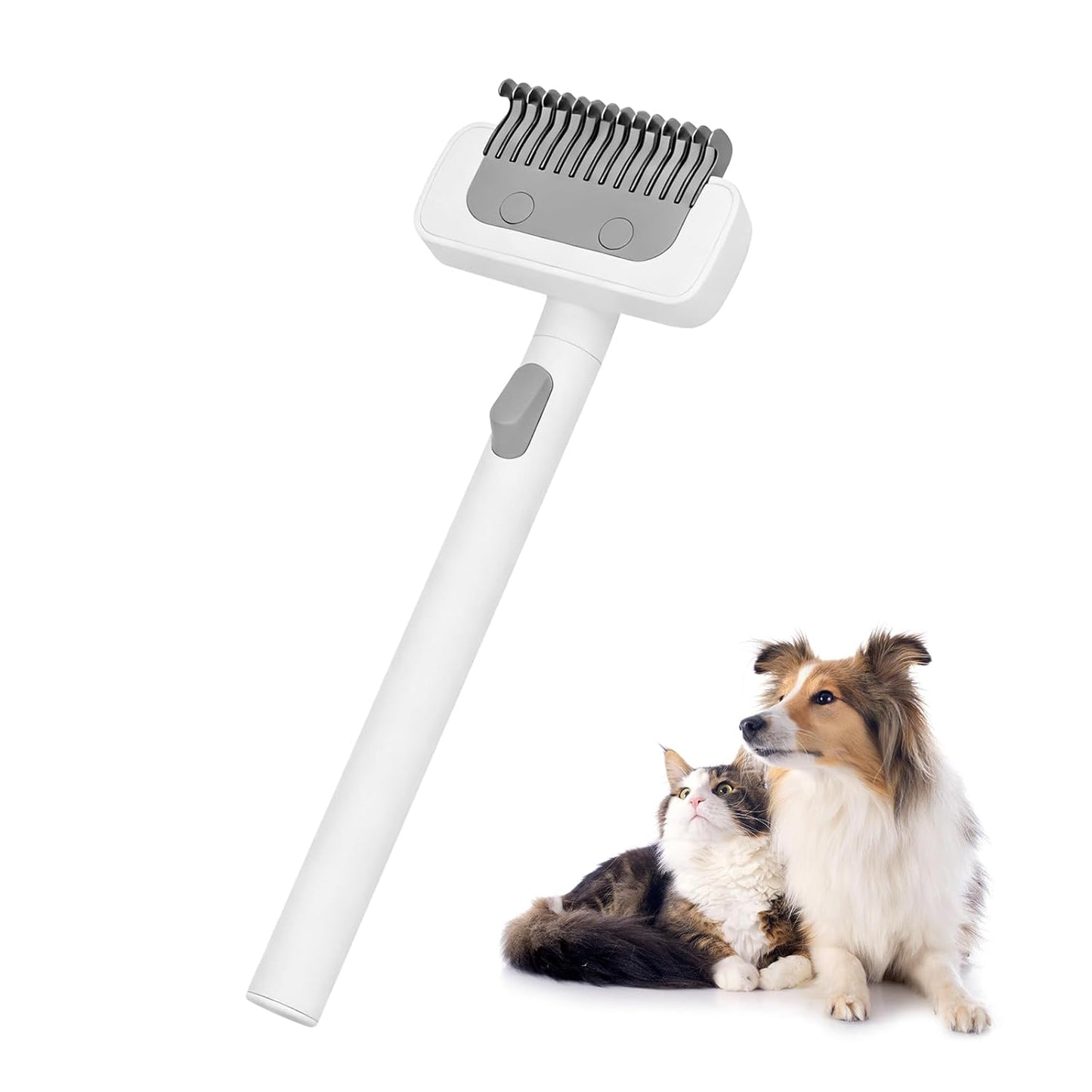Undercoat Shedding Brush for Dogs & Cats, Grooming Comb for Long Hair, Dematting Comb, Deshedding & Dematting Tool, for Cats & Small/Medium Dogs