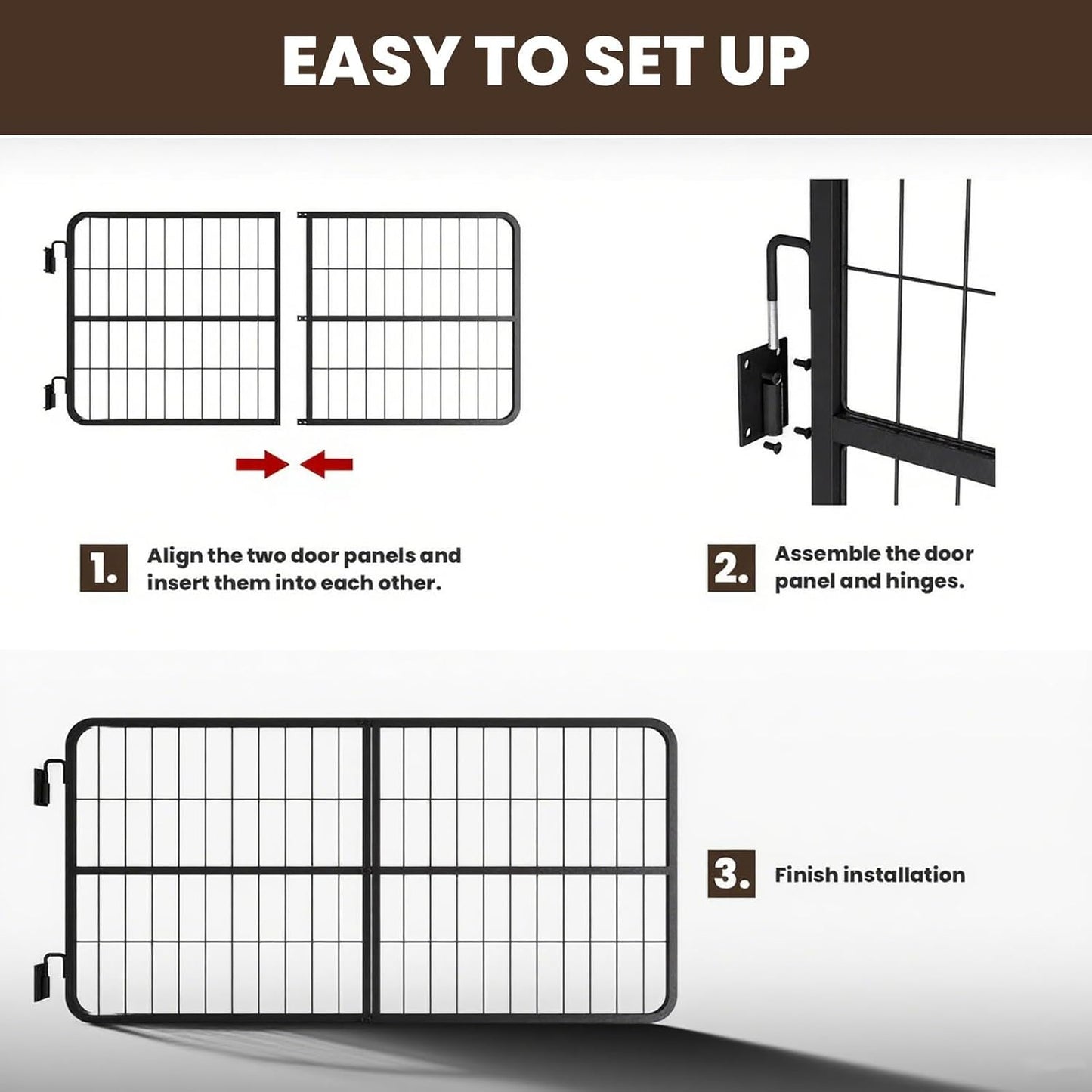 48 x 24 inches Stall Guards for Horses, 4 inches Thickened Horse Stall Gates, Heavy Duty Steel Yoke Design Fits Anxiety Horses, Standard Barn Doorways, Stall & Muck Supplies