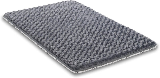 Dog Bed for Crate High Resilience Foam Crate Pad Mat for Medium Large Dogs Washable Anti-Slip,35" x 22",Dark Gray