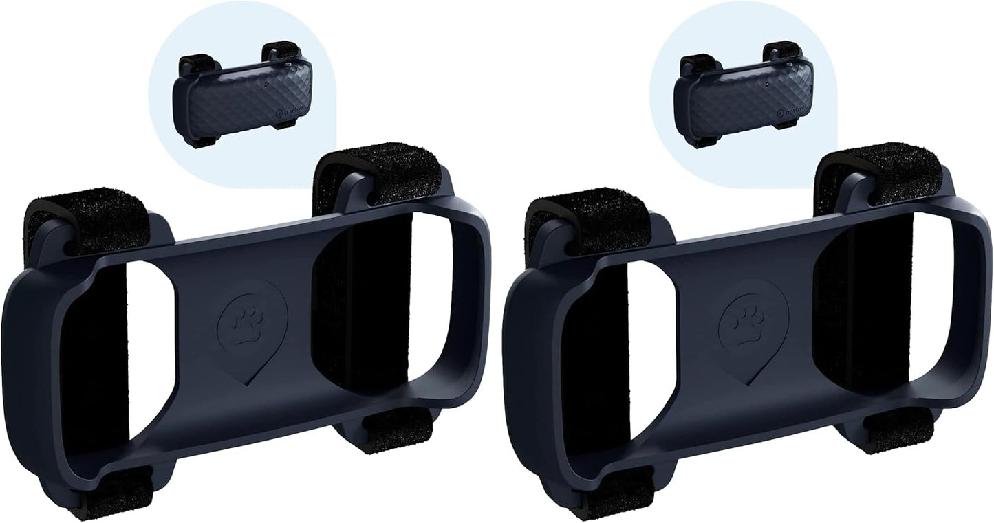 Tractive GPS Cat 4 Tracker Harness Attachment, for Cat Walks with Peace of Mind, Velcro Straps, Black (Pack of 2)
