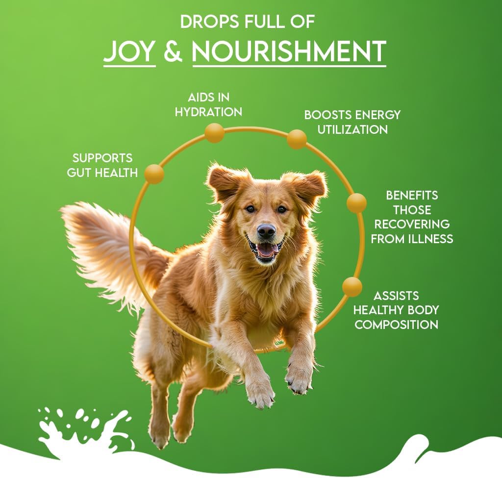 Pawfect Nature's Sip 100% Natural Goat Milk Powder for Dogs & Puppies| Easily Digestible| Source of Vitamins, Minerals, Probiotics| Healthy Topper| Hydration Support| 24 Scoops| (120g/4.23oz)