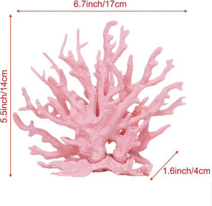 Besimple Artificial Aquarium Coral Ornament Plastic Fish Tank Plants Decoration for Aquarium Landscape (Pink)